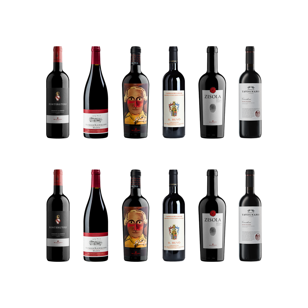 Italy's Classic Reds, Mixed Case of 12x75cl